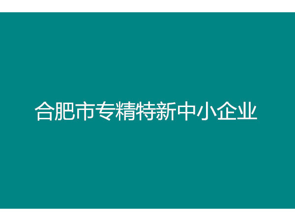 合肥市專精特新申報(bào)認(rèn)定條件